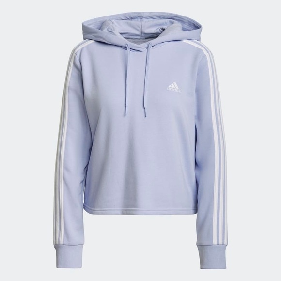 Adidas Purple cropped hoodie - Picture 4 of 5